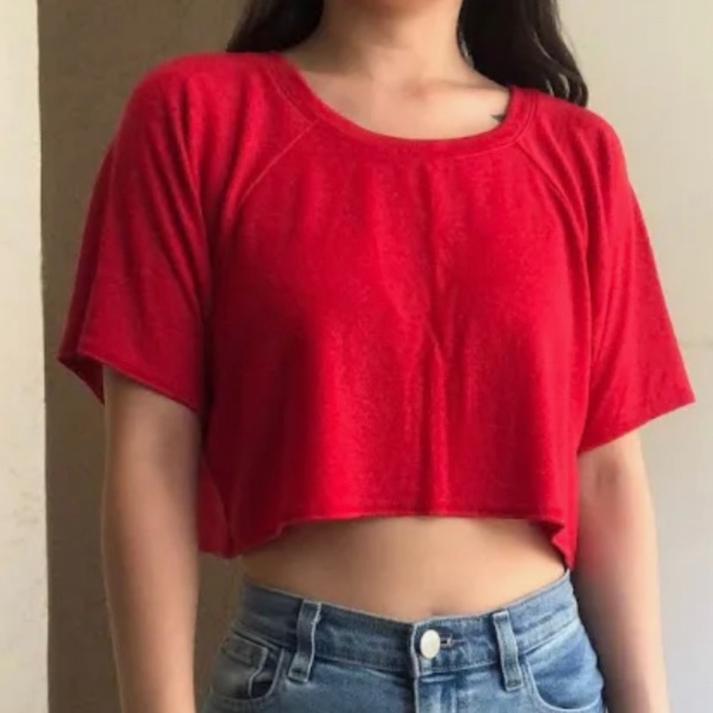 Wilfred XXS red ALAIA shirt, cropped. Aritzia bought